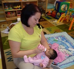 teacher with baby