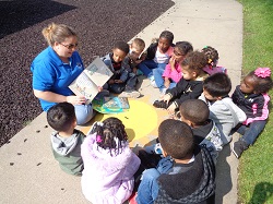 teacher reading to children